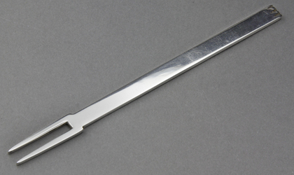 Silver 2 Pronged Notched Puritan Fork - Replica of Manners Fork, 1632
